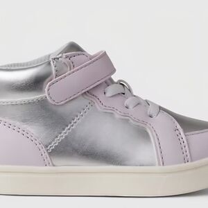 Gap Toddler Silver and Purple High Top Sneakers